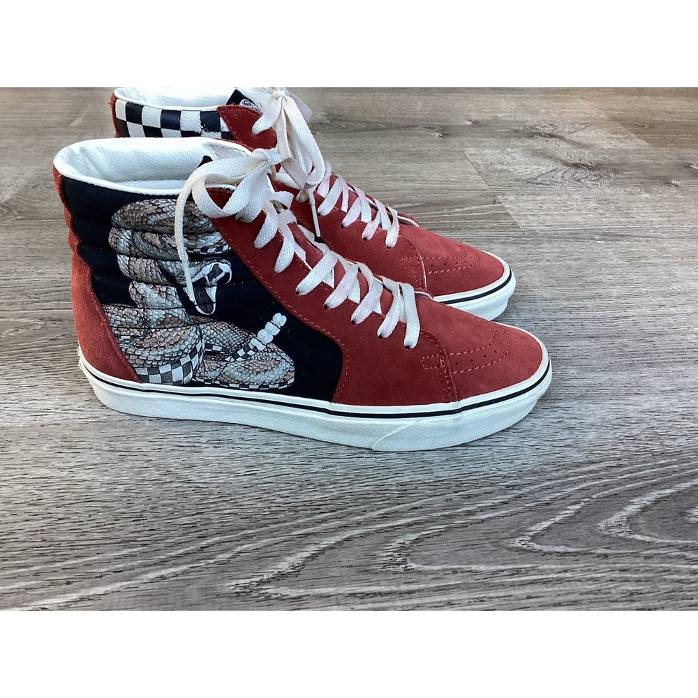 Vans Rattlesnake Desert Snake Mens 8 Sk8-Hi Sneakers Chili Oil Red High Top
